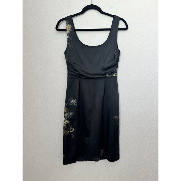 Elie Tahari Women's Black Floral Sleeveless Silk Sheath Dress Special Occasion 4 - Picture 2 of 11